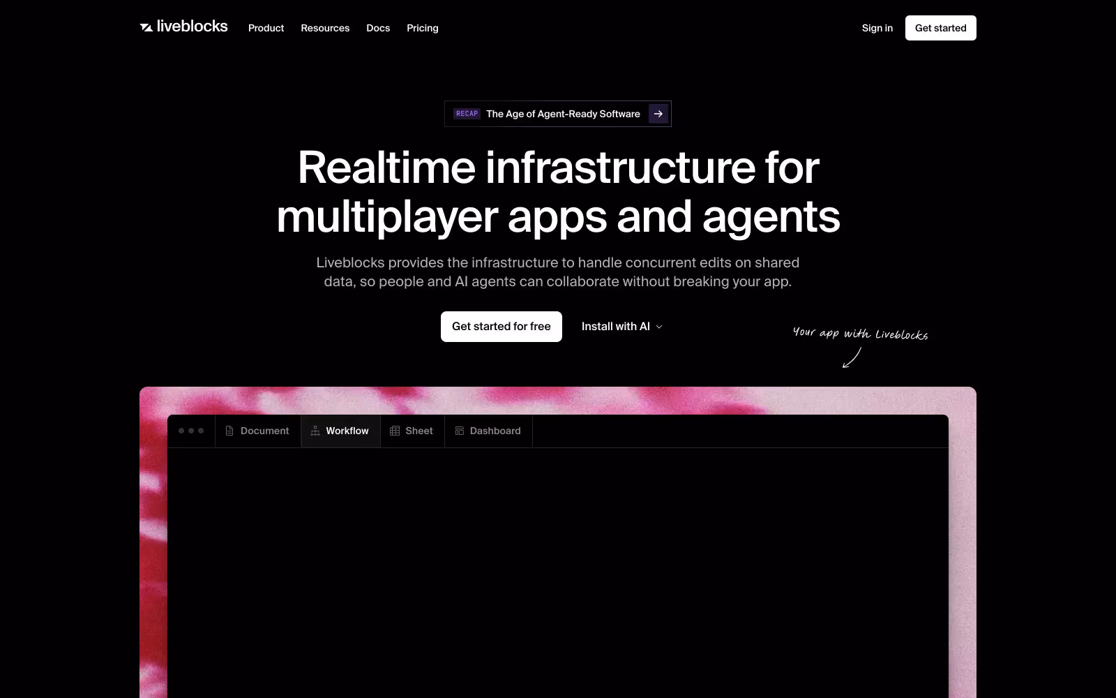 Liveblocks homepage