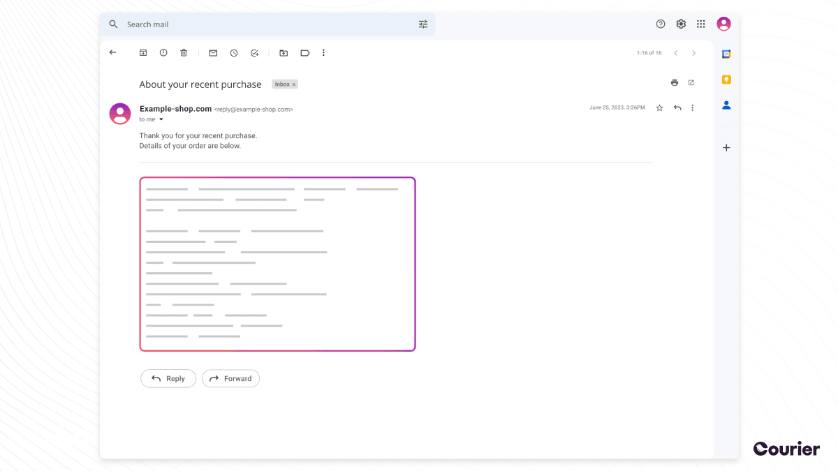 Transactional email header image