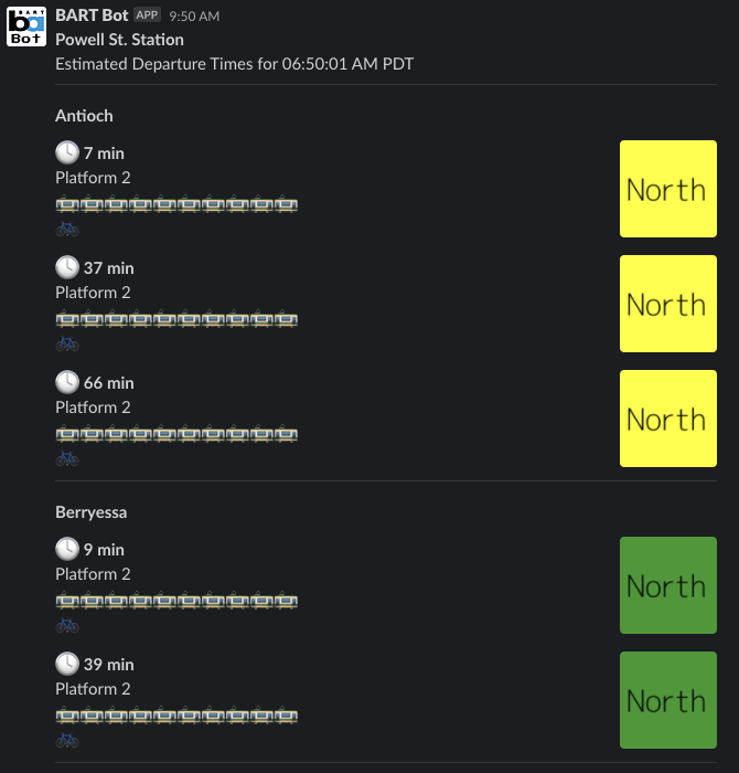 Bart API Slack Blocks