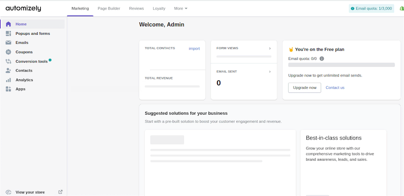 Automizely Dashboard