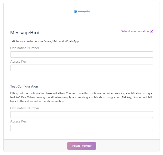 MessageBird Send SMS