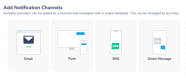 Adding channel types in the channel settings.