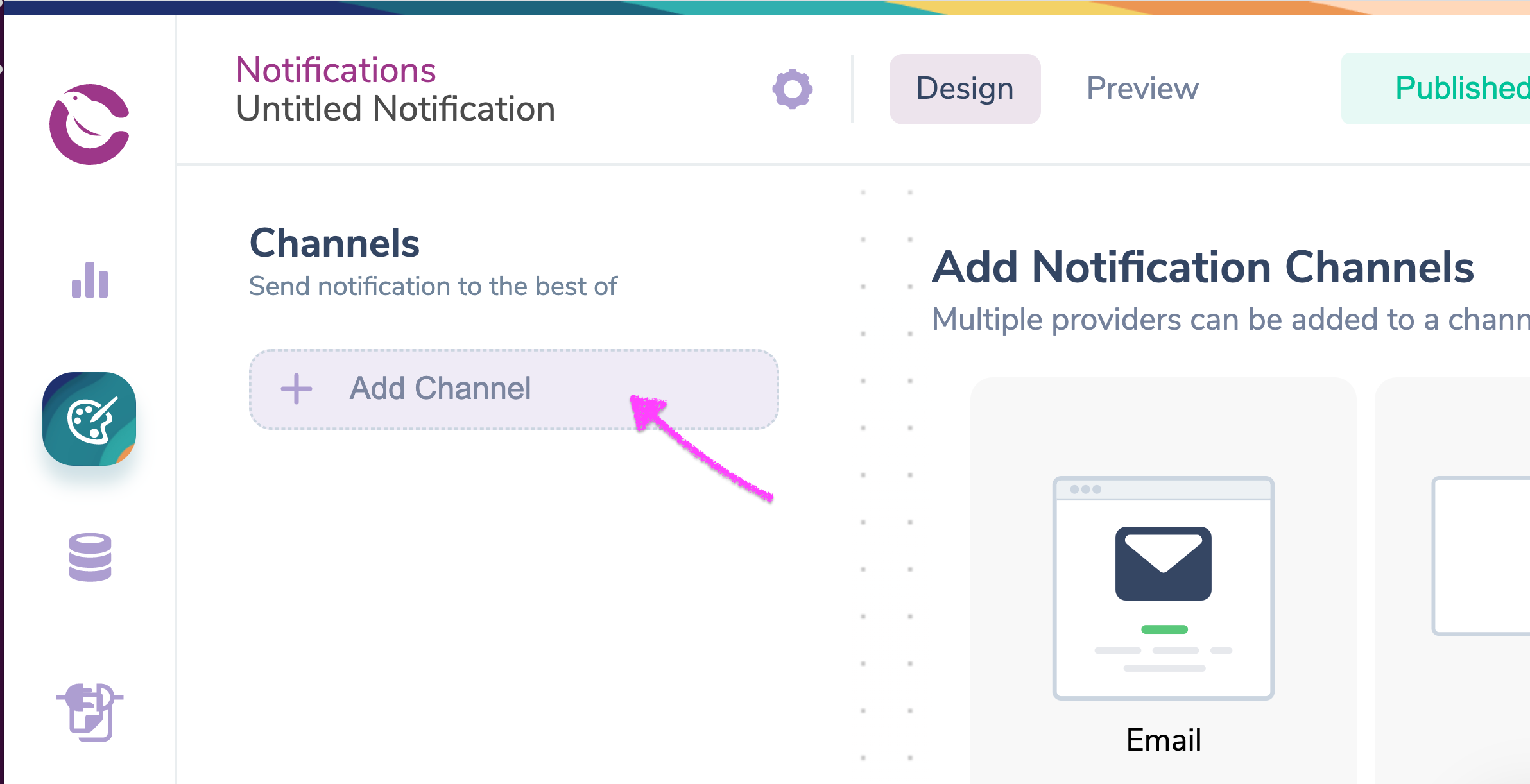 Add a Channel to Your Notification